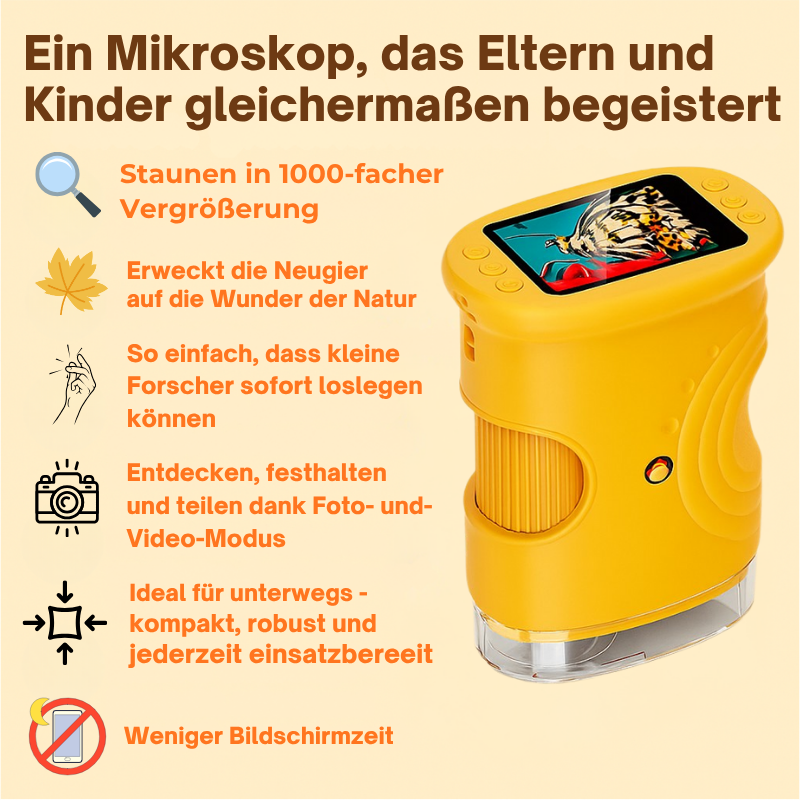 WunderLinse - Digitales Abenteuer-Mikroskop für Kinder